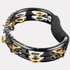 MEINL Percussion Tambourine Recording-Combo ABS Tambourine Dual-Alloy Jingles TMT1M-BK