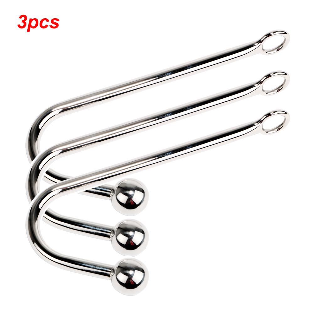 Sexy Hook Stainless Steel 30mm Anal Beads Butt Plug For Women Vaginal Anus Dilator Men Prostate Massager Sex Toys Adult 18 Games