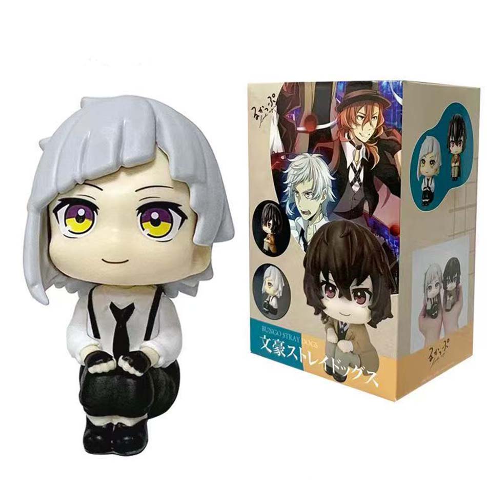 Original MegaHouse LooK Up Bungou Stray Dogs Dazai Osamu Nakajima Atsushi Action Figure Toys PVC Model Collection Kwaii Q Doll