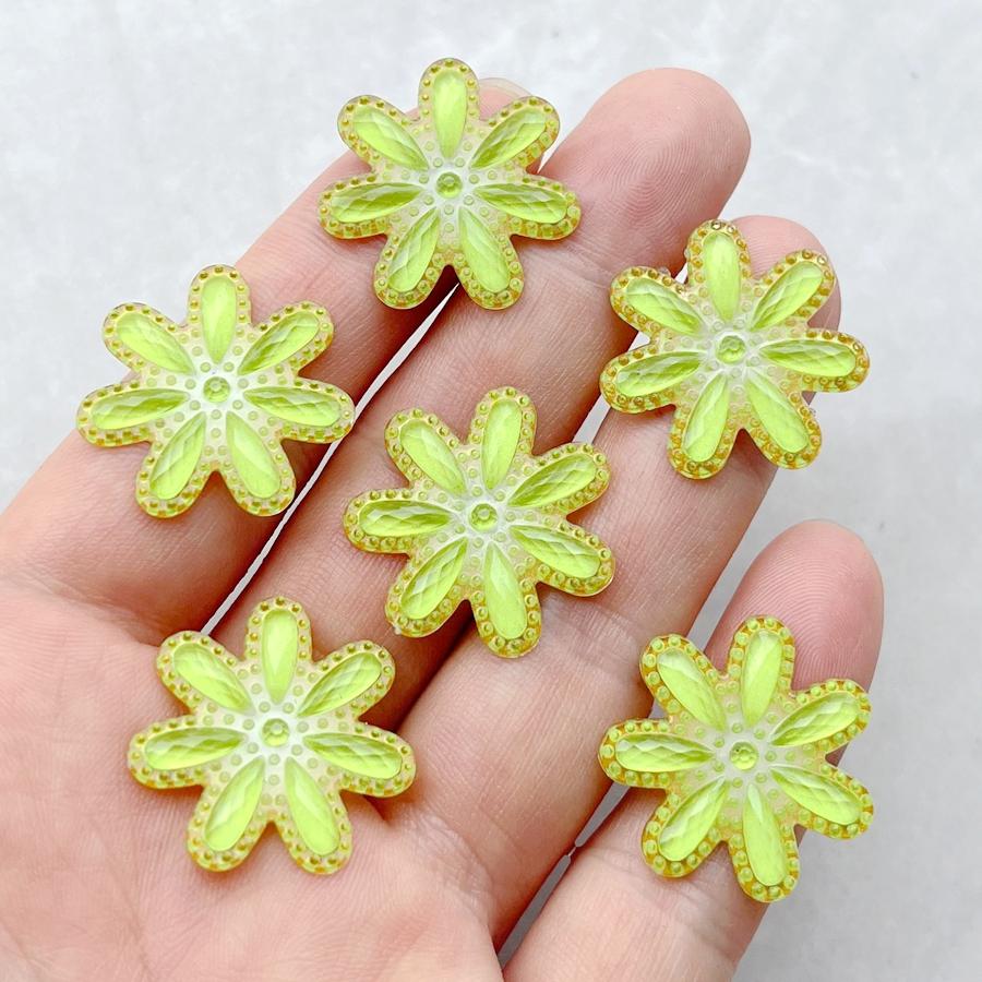 20 Pieces of 25mm Charming Flower Rhinestone Scrapbook Suitable for Jewelry Making DIY Various Handmade Decorations