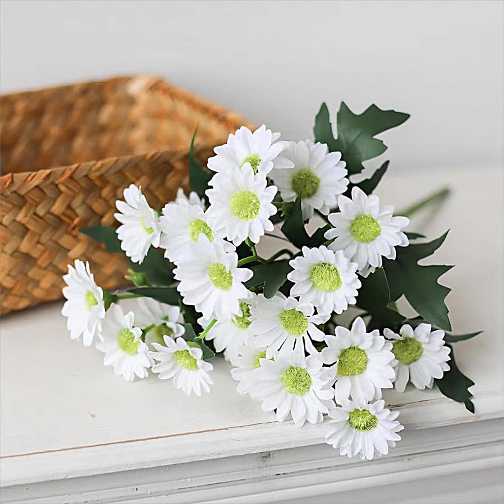 Artificial Flowers Silk Daisy Bouquet Christmas Decorations Home vase table Wedding bridal bouquet Decorative Household Products