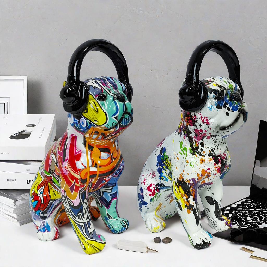 Vintage Animal Artwork Ornaments Best High-end Resin Crafts Dog Ornaments Home Use Living Room Cabinet Decorations Durable