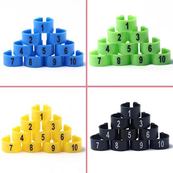 100Pcs Bird Leg Band Eco-friendly Simple To Apply Plastic Poultry Identification Band for Poultry