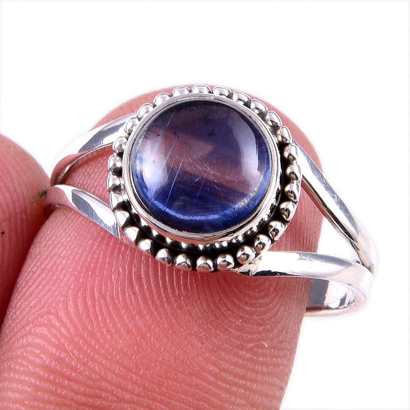 

Natural Kyanite Gemstone Handmade 925 Solid Sterling Silver Gift Ring S.9 o1i22