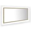 VidaXL Miroir LED de salle de bain Chêne sonoma 100x8,5x37cm Acrylique 804943