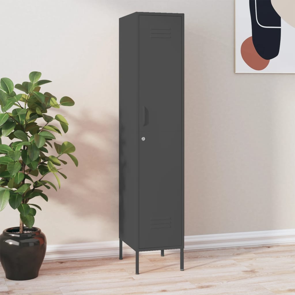 Locker Cabinet Anthracite Grey 35 x 46 x 180 cm Steel