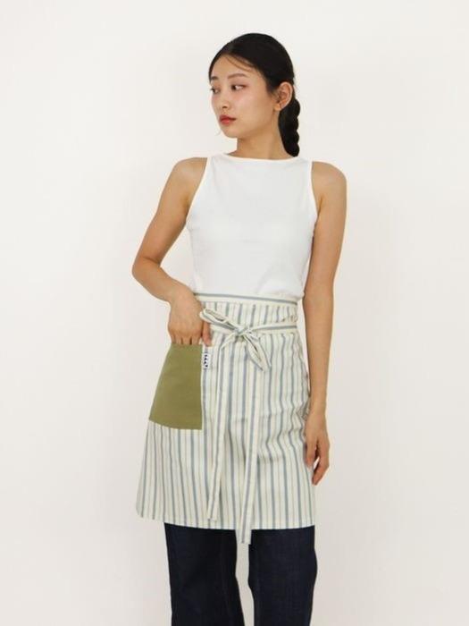 GoGreenObject Matte Stripe Pocket Half Apron Matte Stripe