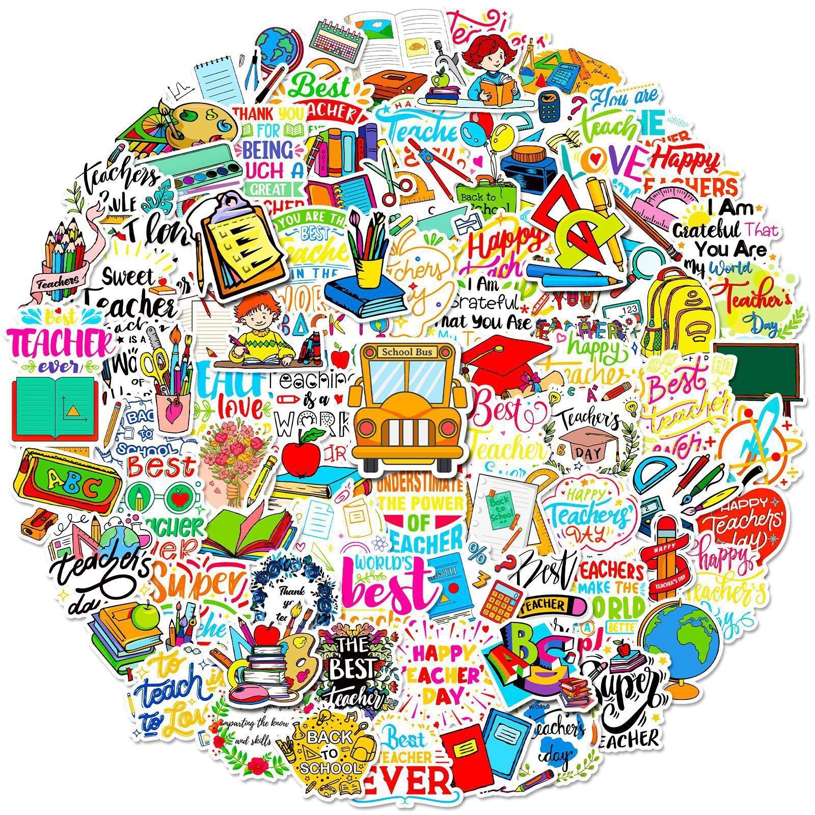 

100 День американского учителя Новые креативные наклейки-граффити на кузов автомобиля и чашку для воды ко Дню учителя