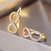 925 Silver Simple Bowknot Infinity Earrings for Women Fashion Wedding Jewelry Bowtie CZ Zircon Brincos Mujer
