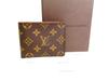 Authentic Monogram Brown Leather Bifold Bill Wallet M60930 #b257  Open Box