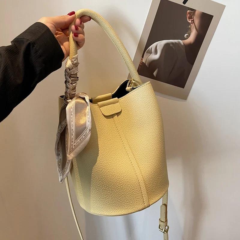 New Summer Versatile Small Person One Shoulder Crossbody Bucket Portable Bag Advanced Sense Premium Durable Quality