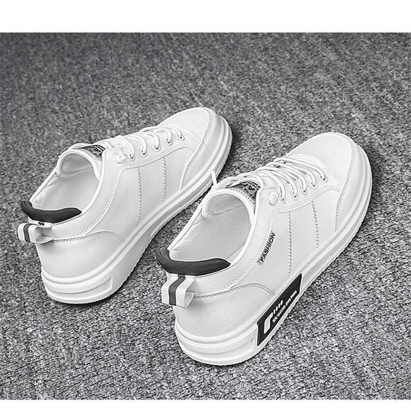 Round Head Leather Comfortable Men's Board Shoes Autumn New Casual Style Sports Shoes Fashion Men