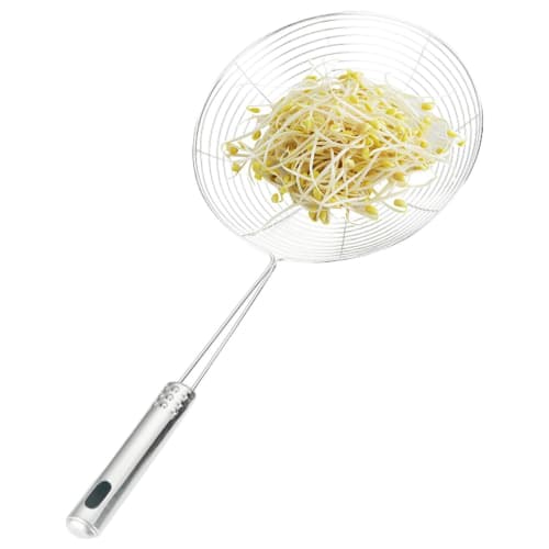 Spider Strainer Skimmer Ladle | Stainless Steel Wire Strainer Food Strainers | Hangable Kitchen Gadgets with Long Handle for Noodles, Oil Filtering, H
