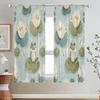 Kawaii Cartoon Frog Curtain Living Room Bedroom Dining Voile Drape Kitchen Window Tulle Curtains Home Essentials Sheer Polyester Ideal For Area