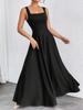 Elegant Sleeveless Square Neck Women's Long Dress