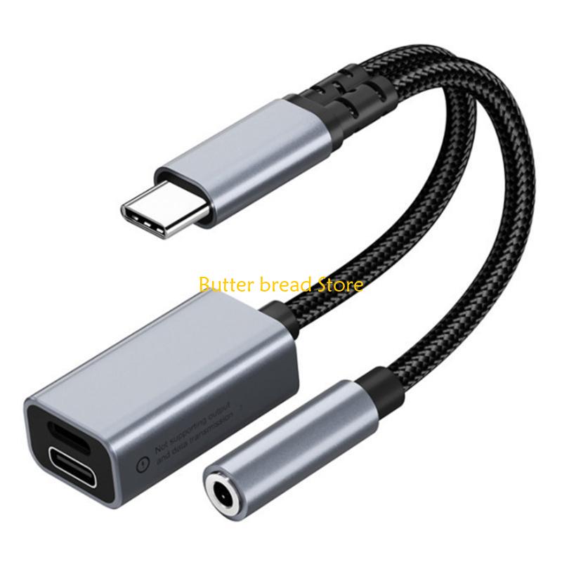 W89C Hand USBC To 3.5mm Music Charging Cable Convenient & Practical Power Cable