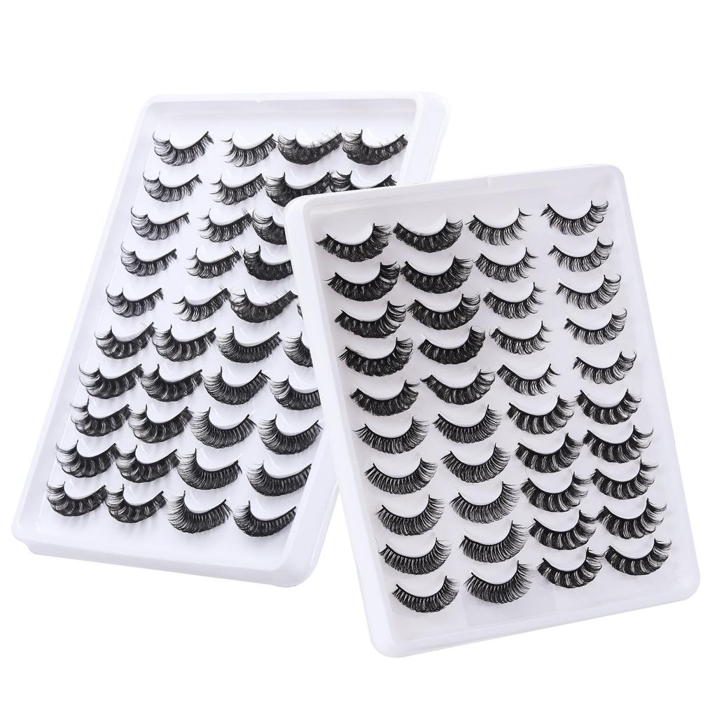 Man-Made Fiber False Eyelashes Russian Curl Curl Dd Curl Thick Simulated Eyelashes