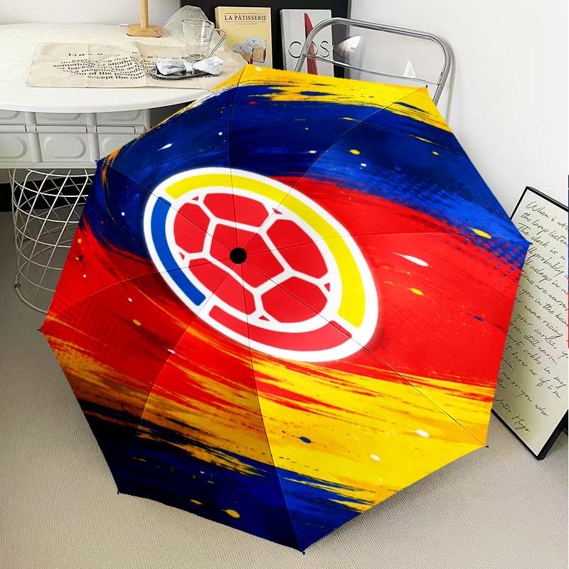 Colombian national football team Umbrella Folding umbrella, automatic umbrella 8-Frame for Travel, camping Use Gift for Halloween Christmas