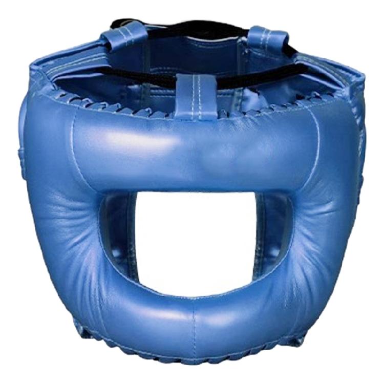 

PU Leather Boxing Headgear Full Face Kick Boxing Helmets Boxing Head Protection Equipment Martial Art Head Protector синій