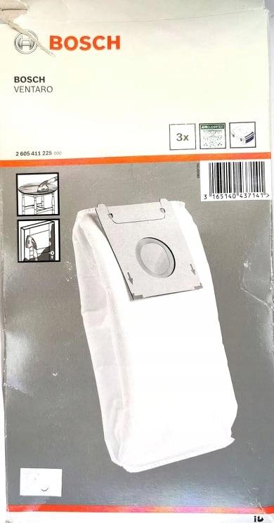 Bosch 2605411225 Vacuum Cleaner Bags 3 Pack Compatible with PSM Ventaro 1400