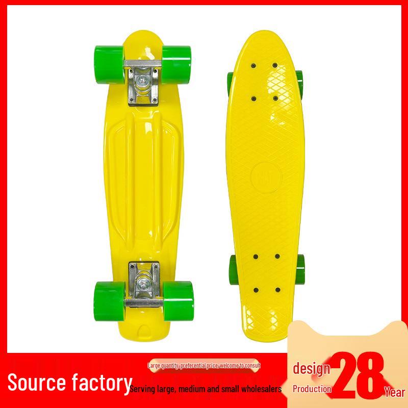 22-inch Four-Wheel Youth Street Surfing Banana Skateboard for Beginners