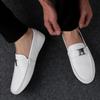 Fashion Fashion Brand Classic Black Business Casual Bean Shoes 2025 High-quality Men's Comfortable Top Layer Cowhide Soft Soled Loafers