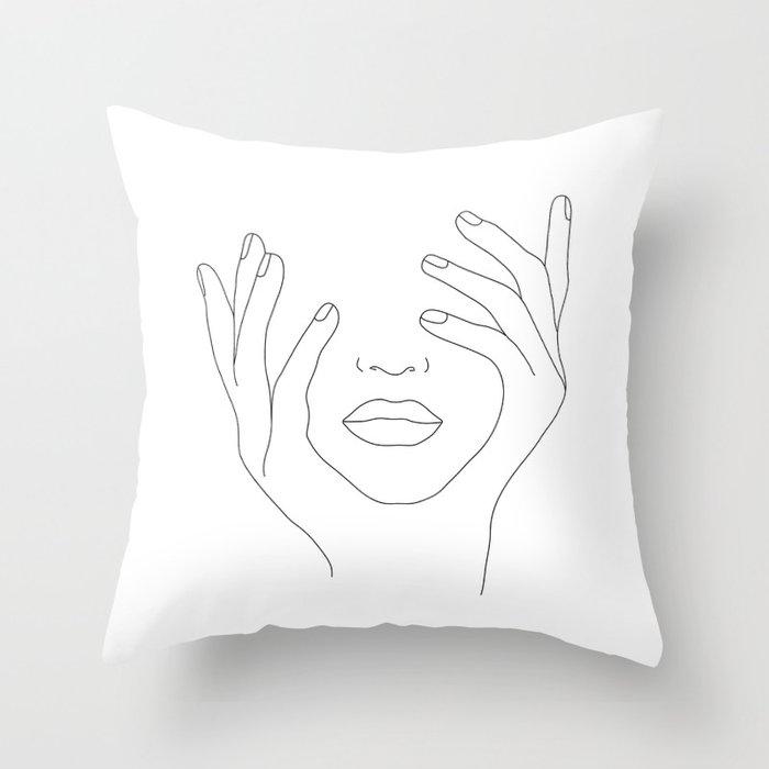 Abstrakte minimalistische Linien Kissenbezug verschiedene weibliche Pose Skizze Kissenhülle Schlafzimmer Sofa Auto Dekoration Quadratisch