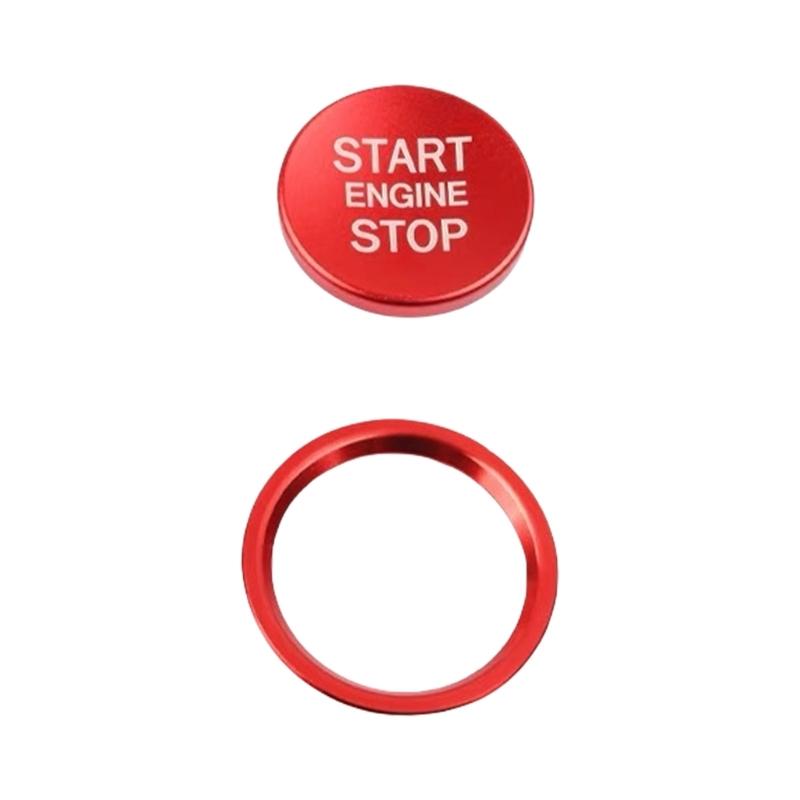 Start Stop Button Protector Corrosion Resistant Aluminum Car Button Cover Engine Start Stop Protector for Vehicles