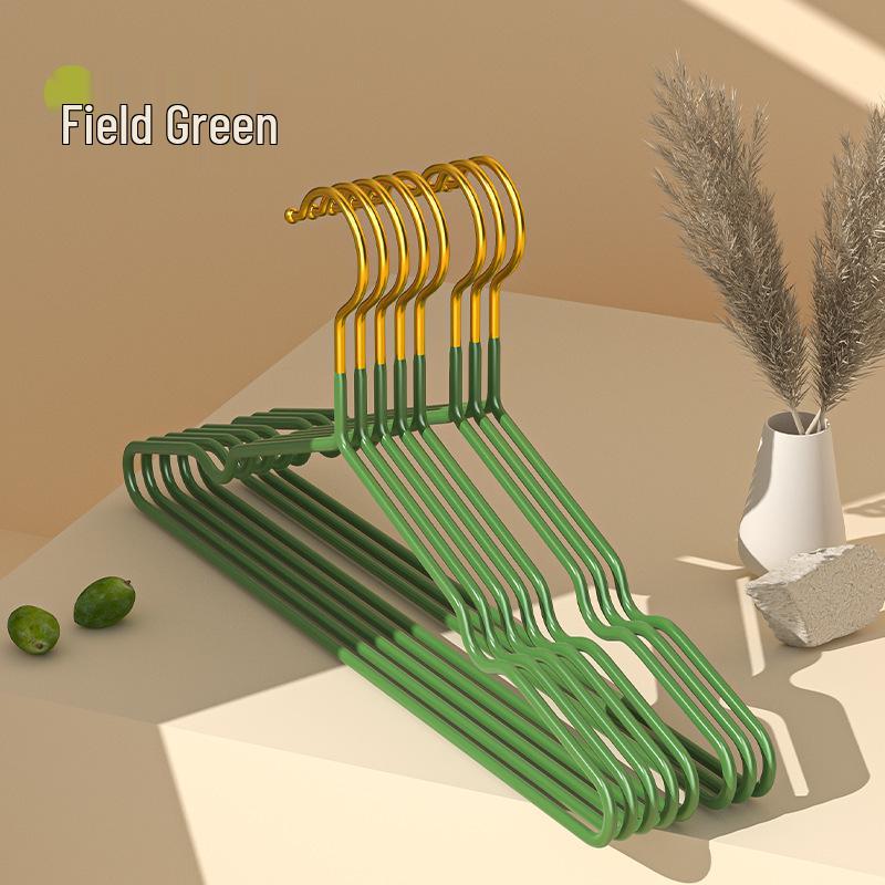 

Набор из 10 бесшовных вешалок серии «Тюльпан» с золотыми крючками – Нескользящие, без складок на плечах, эксклюзив для домашнего использования.