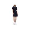 Fila Logo Casual Fashion Versatile Knitted Commuter Simple Mid-Length Mid-Waist Pullover V-Neck Short Sleeve Dress Women Dresses F11W331301FNV