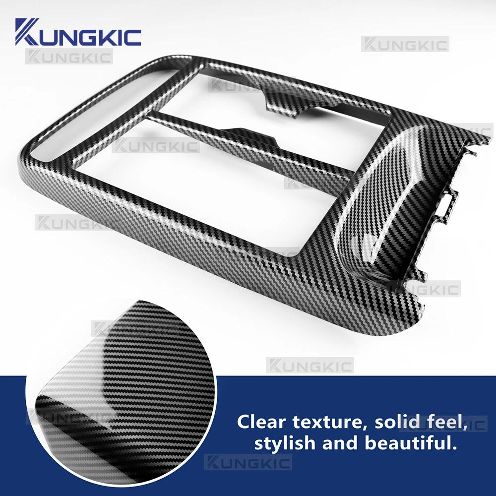 Carbon Fiber Style Cover For Hyundai Tucson NX4 2025 2026 Hybrid Version Car Center Console Frame Interior Dashboard Sticker