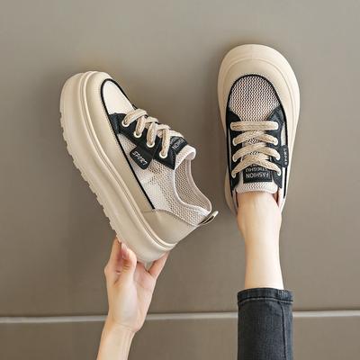 Scarpe in rete platform scarpe da ginnastica traspiranti 22 estive per studenti sottili vuote con rialzo scarpe sportive casual