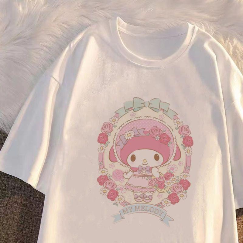 

Cotton Shortsleeved Tshirt My Melody New Style Summer Girls Top Sonia La Beautiful and Cute Suitable for Various Occasions S