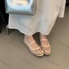 Women Flat Bows Single Shoes Summer New Fashion Shallow Ladies Elegant Ballerinas Shoes Soft Flat Outdoor Casual Mary Jane Shoes