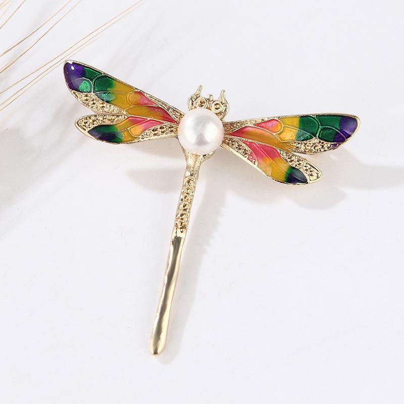 Original Flamingo Butterfly Bee Natural Freshwater Pearl Brooch Accessory Transparent Gift Box