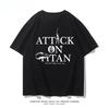Attack On Titan Animation Derivatives Wings of Liberty Printed Short Sleeve T-shirt Women's Fashion Loose Cotton Unisex Top
