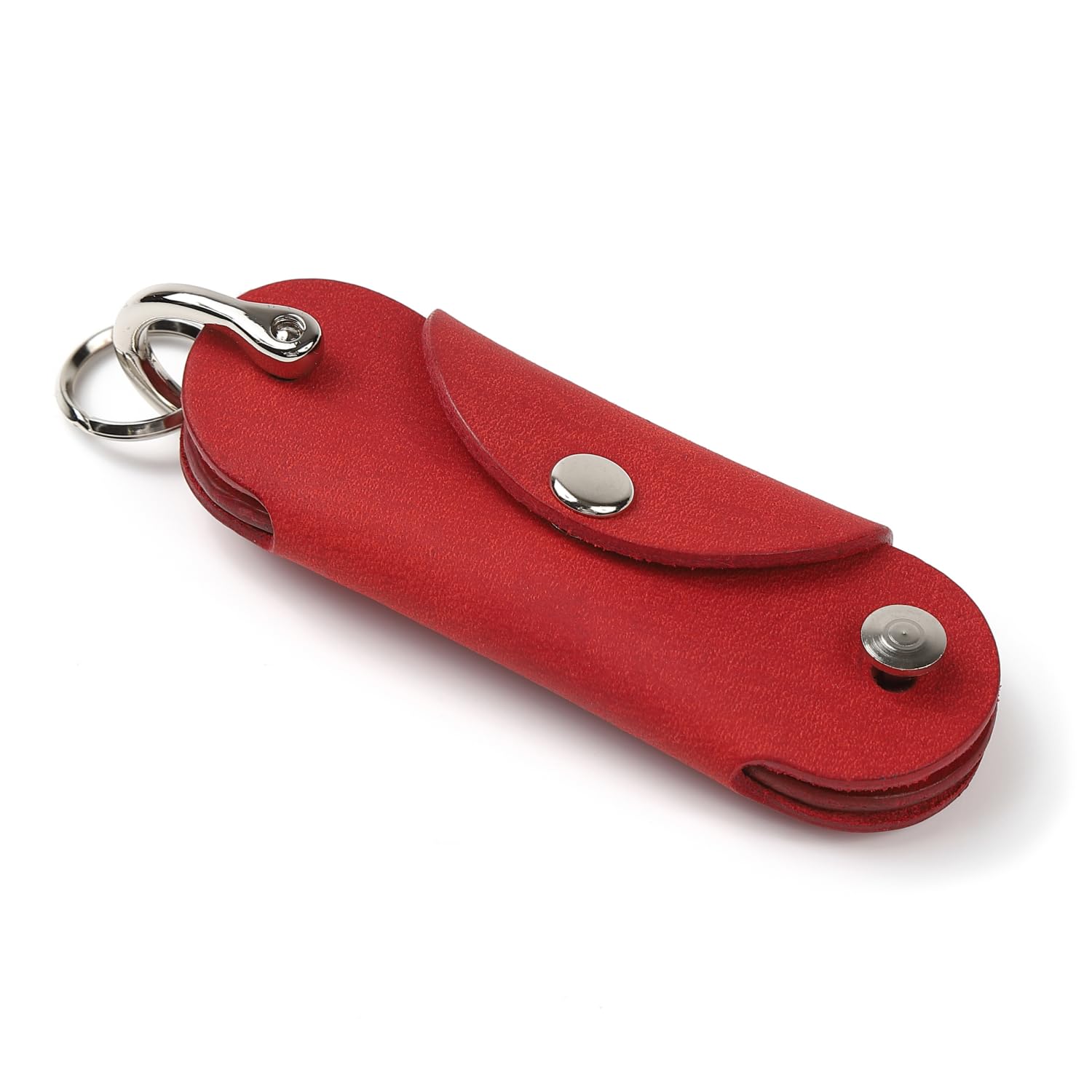 

A sLogue Leather Key Case, Genuine Italian Leather, Compact, Slim, Smart, Mini, Small, for Men and Women, Fiesta