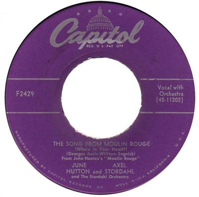 7inch Record JUNE HUTTON & AXEL STORDAHL & THE S - Say You're Mine Again / The Song Fr F2429 Capitol Records 1953 US Pop Used