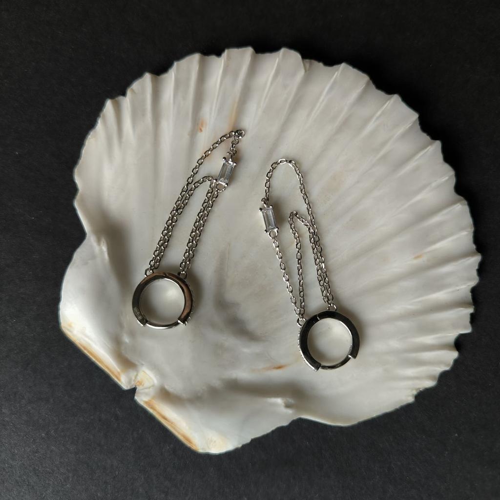 Silver Earrings with Cubic Zirkonia (2193449)