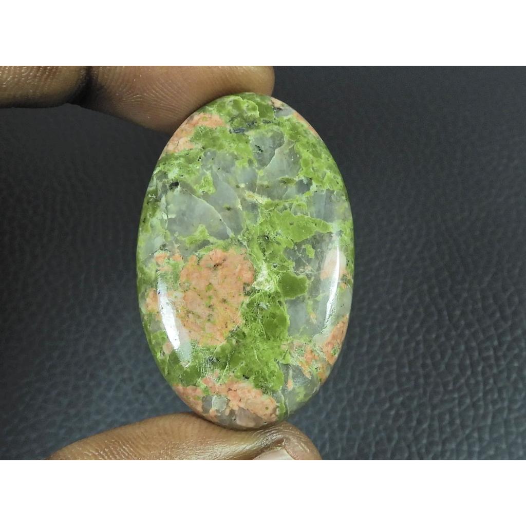 25X41X05MM Natural Unakite Jasper Oval Shape Cabochon Loose Gemstone 62Cts. G-408