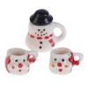 1:12 Dollhouse Miniature Christmas Ceramics Cups & Pot Set Doll Coffee Tea Cup