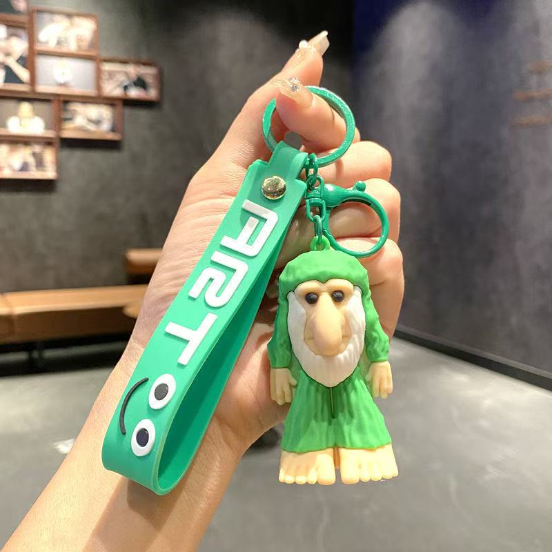 Creative Fun Italian Brainrot Keychain Tralalero Tralala Tung Tung Tung Sahur Ballerina Cappuccino Doll Keyrings Decoration Gift
