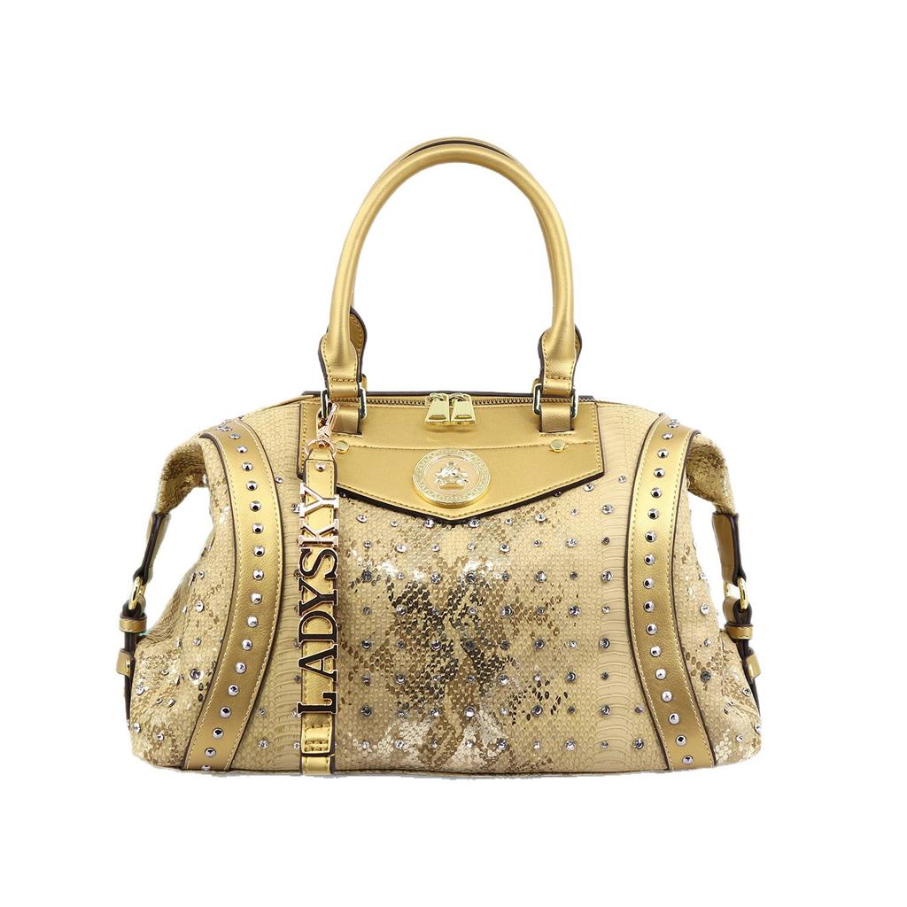 Diamond Jewelry Unique Design Women'S Bag Large Capacity Snake Print Leopard Print Handbag Quality