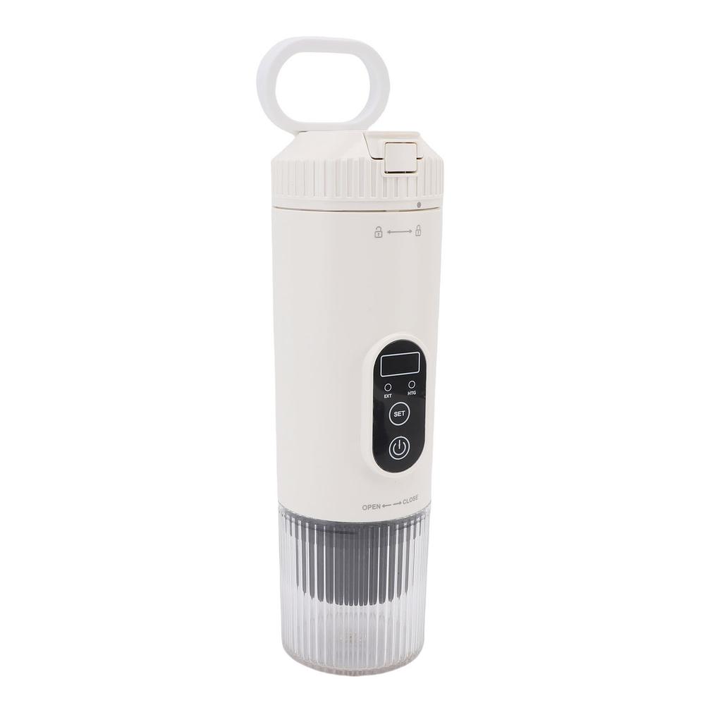 Portable Coffee Maker 100W 21Bar Cordless Heating Capsule Coffee Maker Machine for Outdoor Car Travel Camping White