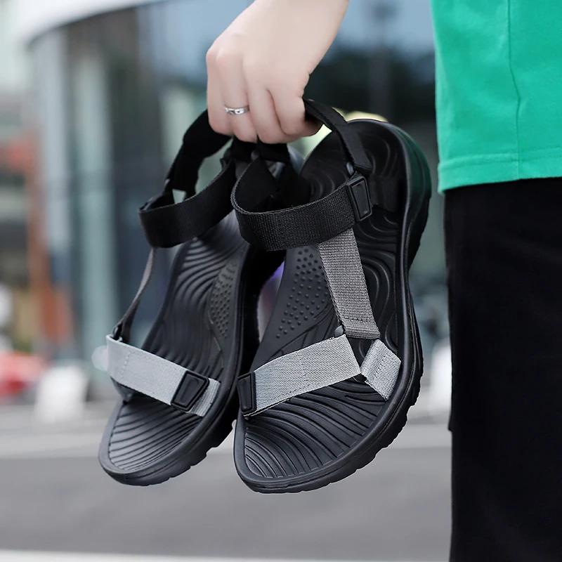 

Мужские сандалии Нескользящие летние шлепанцы Высокое качество Уличные пляжные тапочки Повседневная обувь Дешевая мужская обувь Обувь для воды 46