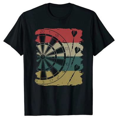 Retro Vintage Dartboard Dreams Darts Player Tee Tops Round Neck ShortSleeve Fashion Tshirt Clothing Casual Basic Tshirts