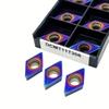 10pcs DCMT11T308 Carbide Inserts with NanoBlue Coating Suitable for Turning and Finishing Steel Cast Iron and Other Metals