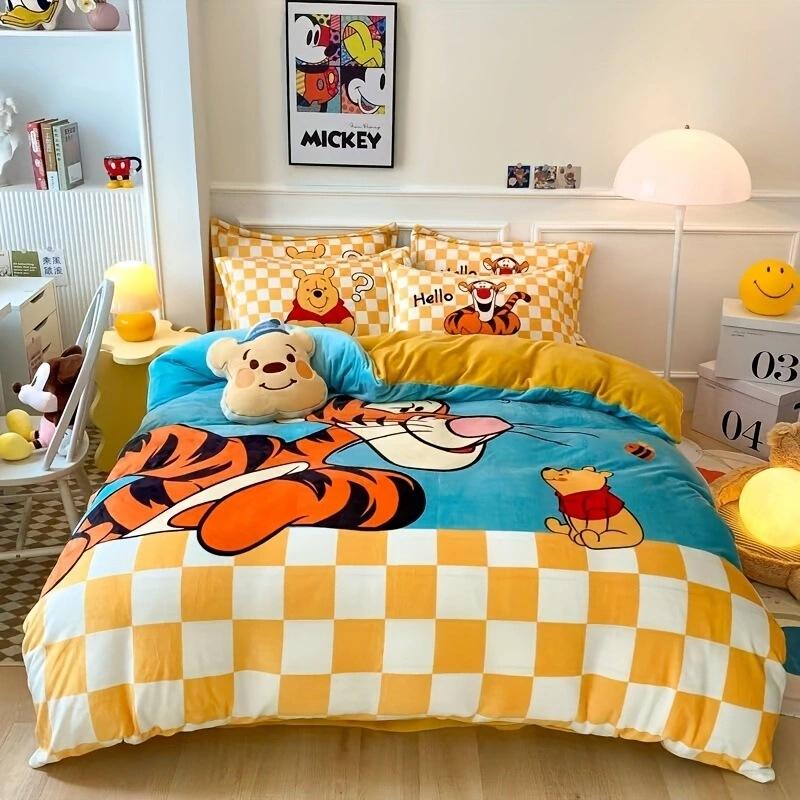 Bedding Three-Piece Set, Digital Printing Mickey Cartoon Series Double-Sided Printing Three-Piece Set