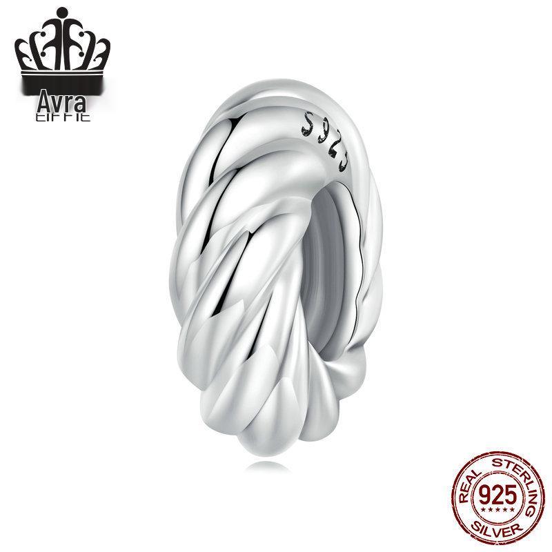 

Everle Sterling Silver s925 Twisted Rope Beaded Bracelet BSC698