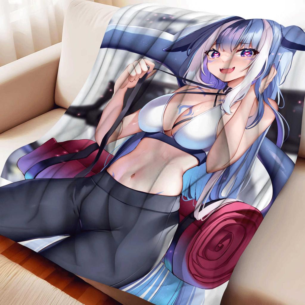 Cartoon VTuber Shylily Flannel Blanket Cover Warmth Soft Anime Blanket Multifunctional Decor Home Universal Blankets